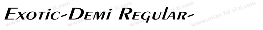 Exotic-Demi Regular字体转换